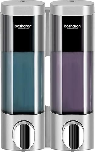 Miniatura 11 de Dispensador de jabón de ducha 3 en 1, dispensador de champú y acondicionador de cámara de 10.1 fl oz, dispensador de champú para ducha montado en la