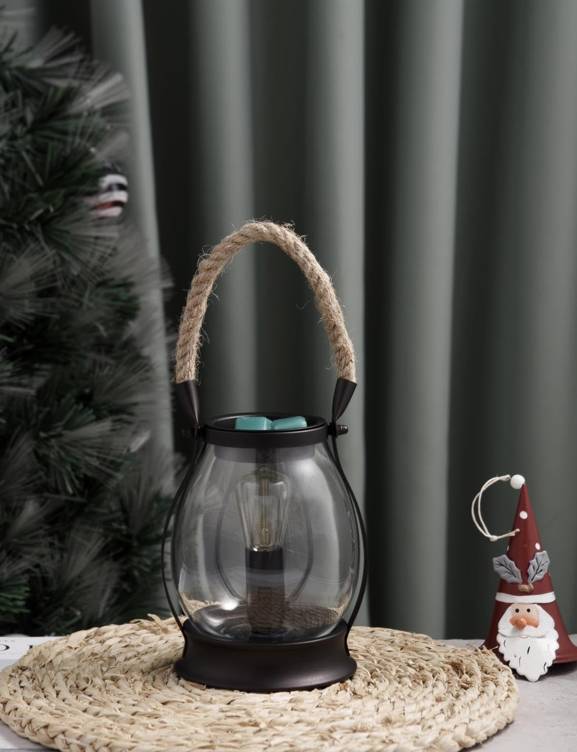 Electric Wax Melt Burners, Oil Burner, Wax Warmer, Fragrance Warmer, Night Light Oil Lamp for Home Decoration (Transparent)