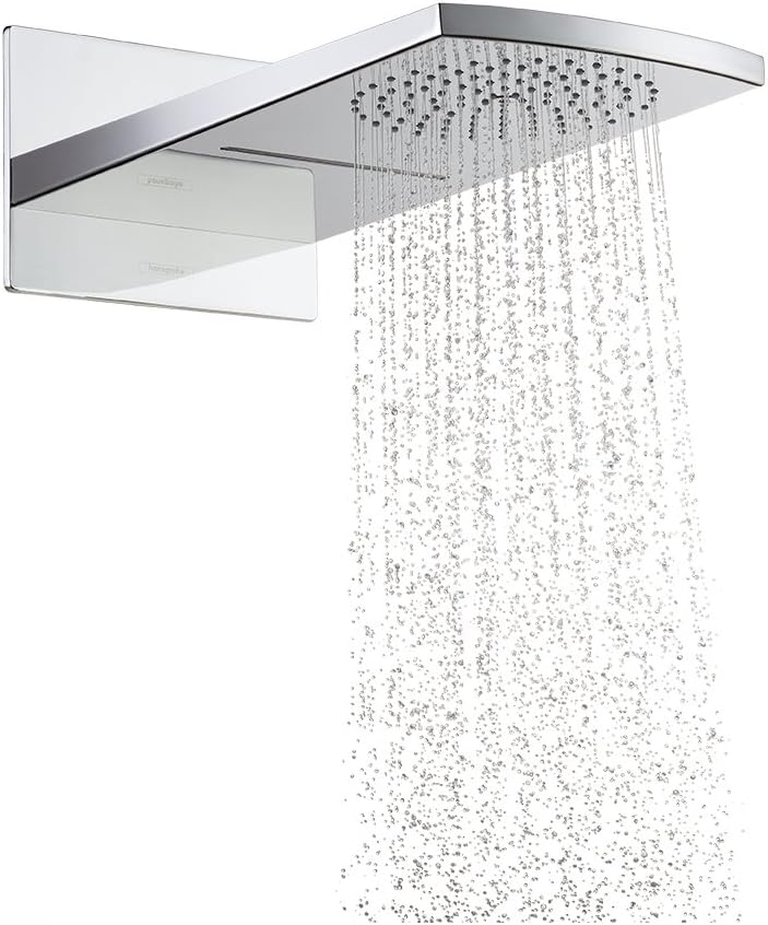 Nеw Prоduсt hansgrohe Raindance Rainfall 3-inch Showerhead Premium Modern 2-Spray RainAir, Rainflow Waterfall Air Infusion with Airpower with QuickClean in Chrome, 28433001