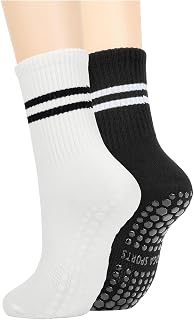 Warm Fuzzy Socks with Grips for Women Cute Slipper Socks with Grippers Non Slip Grip Socks Cozy Hospital Socks