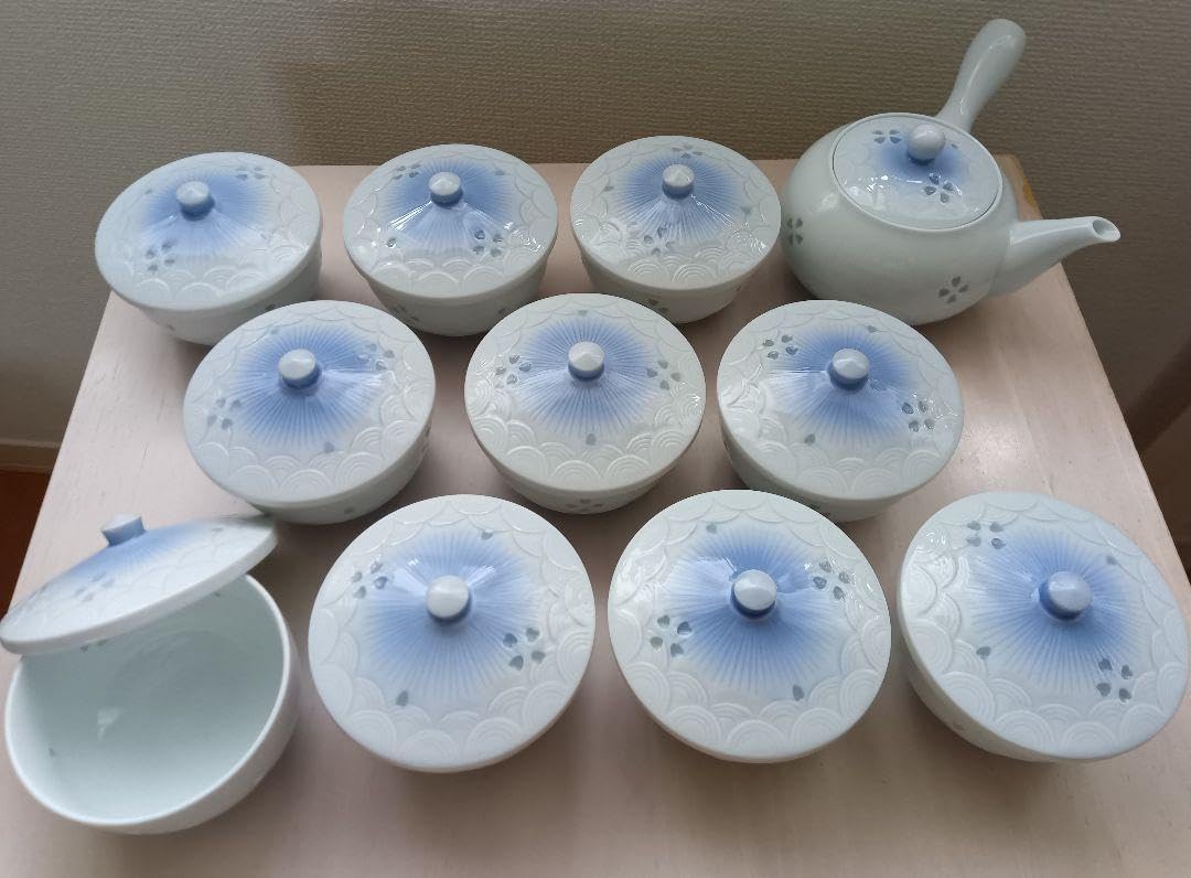 Amazon.co.jp: ❀有田焼❀ 青海波 友右衛門 ほたる彫 急須 蓋