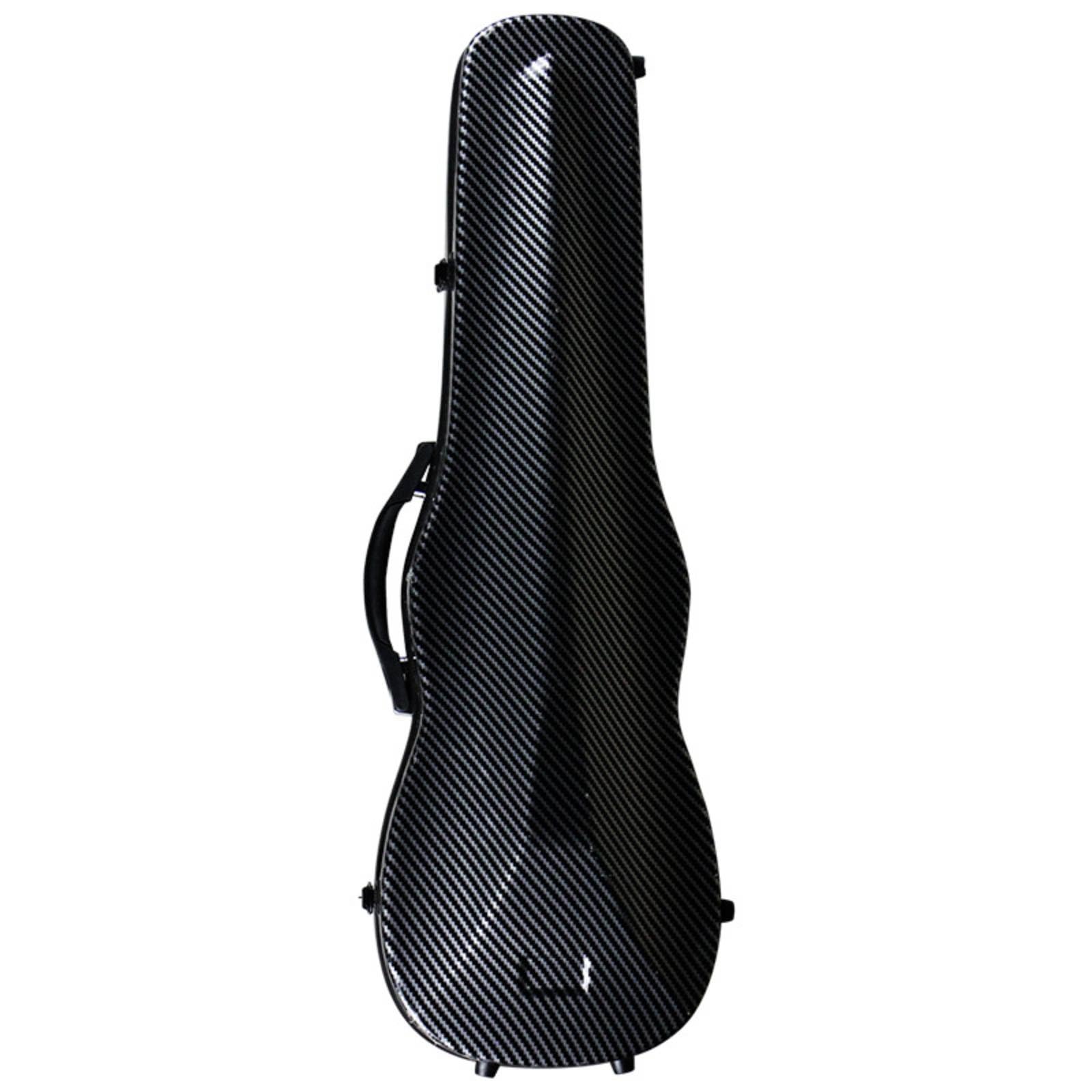 Harilla Geigenkoffer Hartschale Etui Instrumentenkoffer Schutzkoffer mit Tragegriff Rucksackgurten Halsstütze Sicherem Verschluss Robuste Außenschale für, Schwarz Gestreift