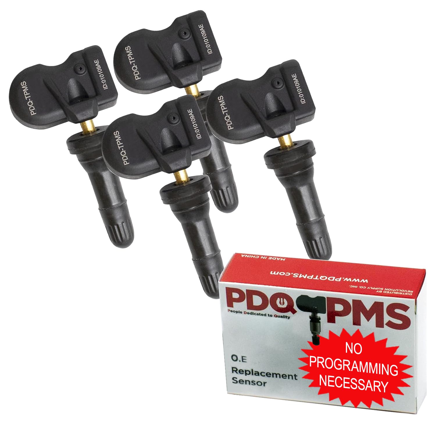 Wheel Accessories Parts PDQ TPMS 315 MHZ Tire Pressure Sensor 4 Pack Rubber Stem For Toyota Lexus Equivilant to: Direct Replacement OE Part # , OEM: 42607-0E020 | 42607-02050 | 42607-06030 |