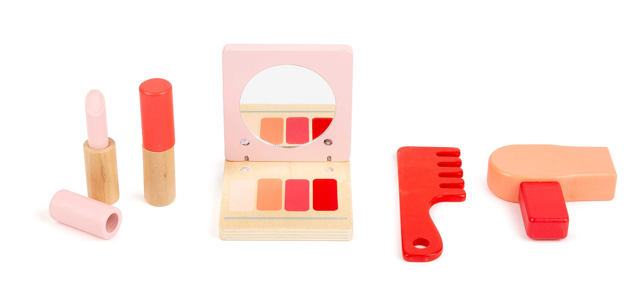 Small Foot 11409 Retro Make-Up Table with Mirror, Made of Wood, with Drawer and 5 Make-Up and Hair Styling Utensils - Image 4