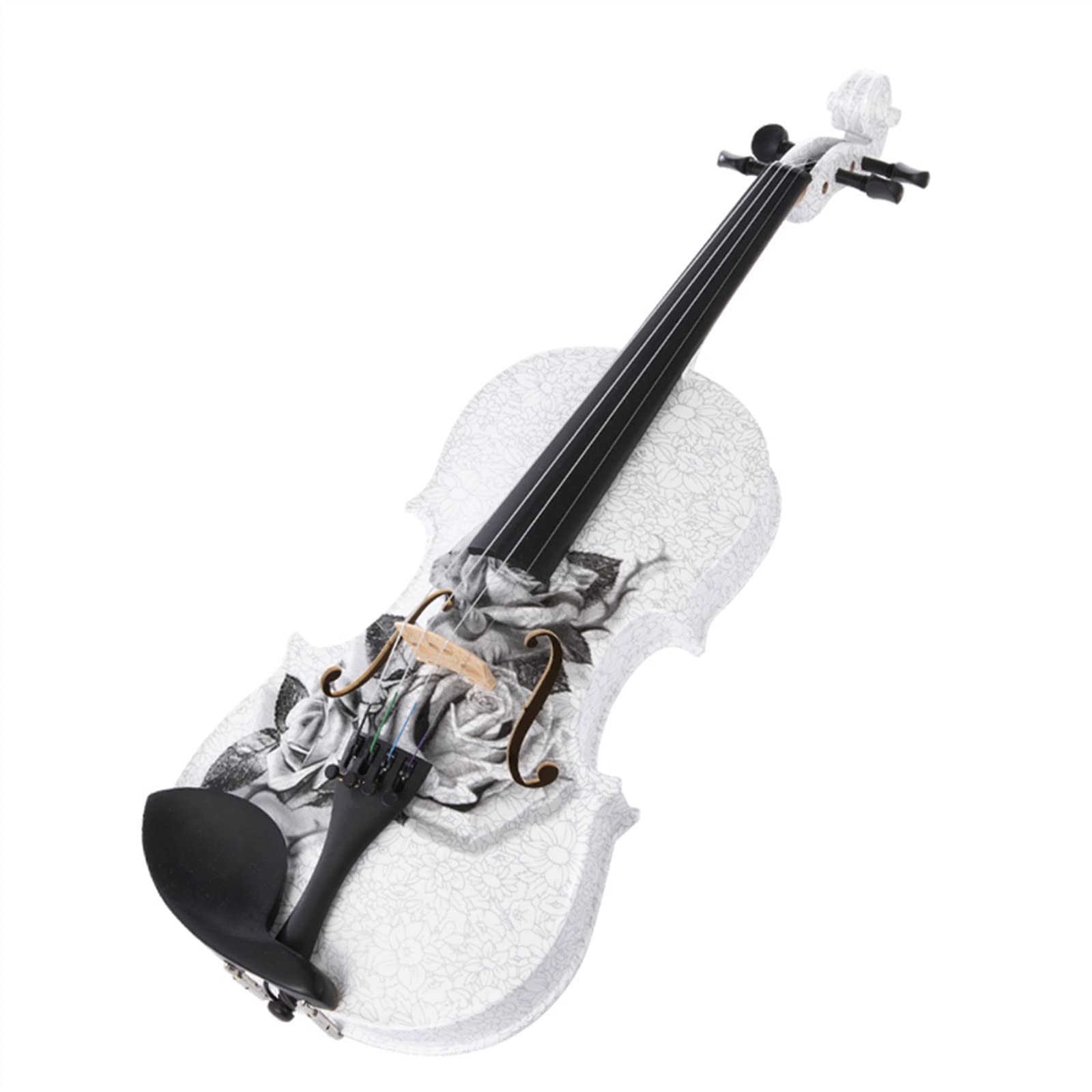 Strumento Musicale per Violino Acustico 4/4 per Arti Professionali con Arco per Custodia in Corde Raccordi in Ebano Violini per Studenti