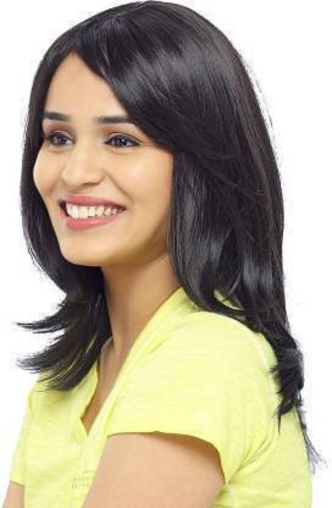 Abrish Women Full Head Long Synthetic 24 Inch/Hair Wig/Natural Looking/Artificial Hair Stylish Wig for Girls & Ladies (Brown)