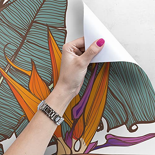Papier peint jungle tropicale pour masquer les défauts de mur - 4