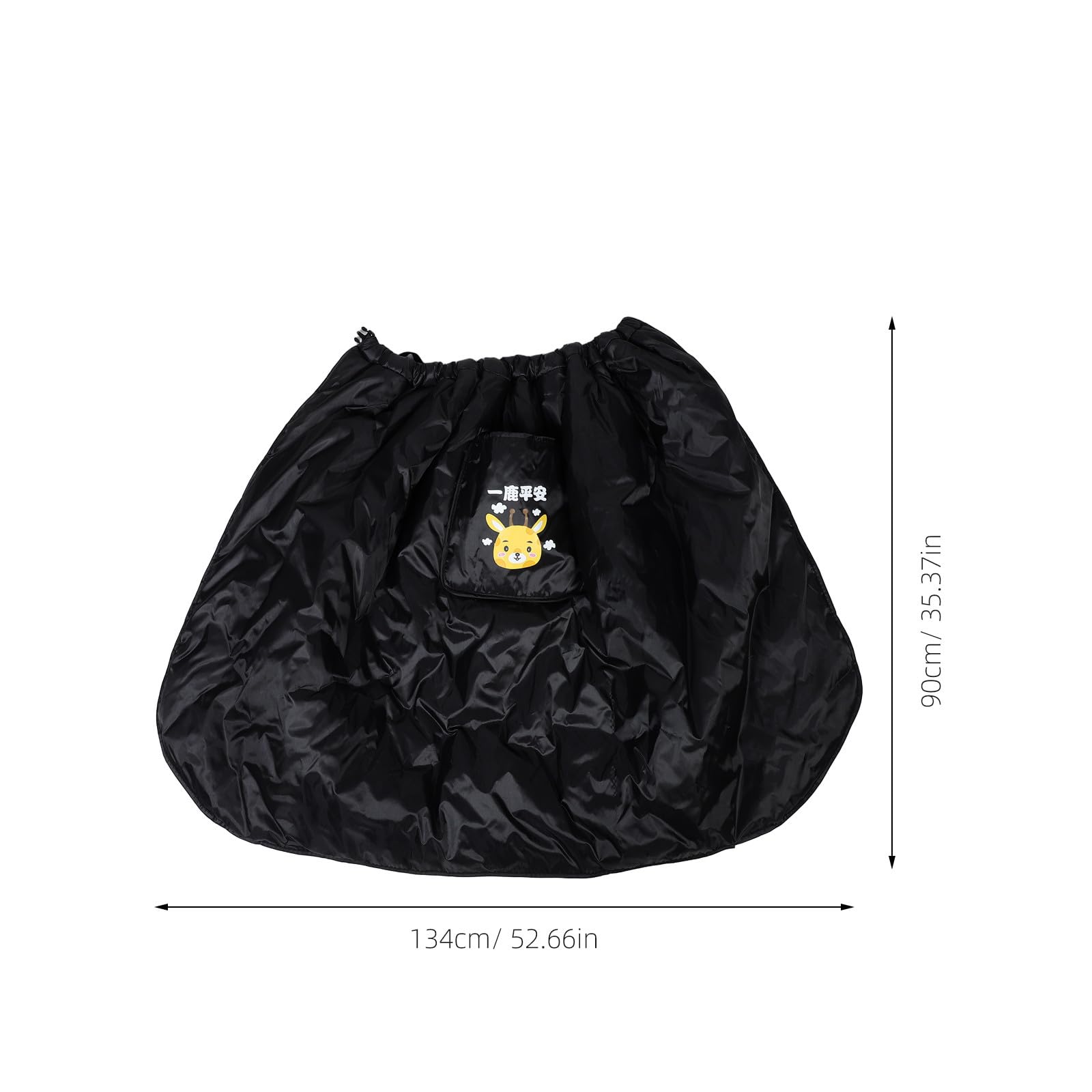 Hemobllo Copertura Gambe e Design Minimalista Nero Lunghezza Regolabile in Cotone Peluche Protezione Termica Antivento per Scooter Elettrico per Uso Urbano