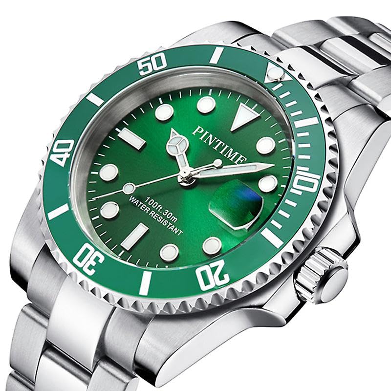 Pintime Top Brand - Reloj de lujo para hombre, resistente al agua, 30 m, reloj deportivo de cuarzo, correa de acero inoxidable, relogio masculino