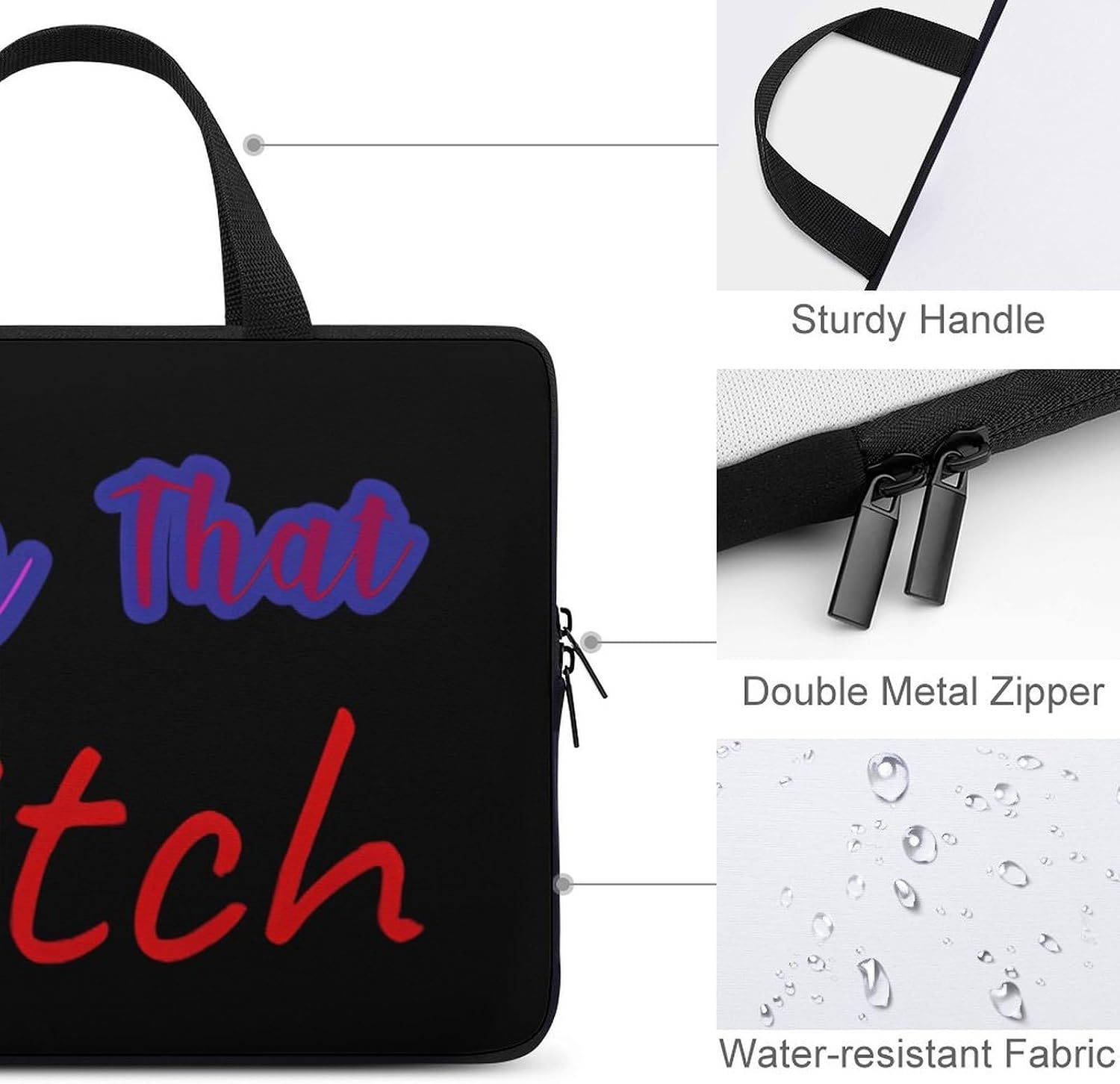 Sarcastics I'm Thats Bitch Funny Laptop Bag Computer Case Lightweight Work Bags Briefcase Handbags for Women Men image 4