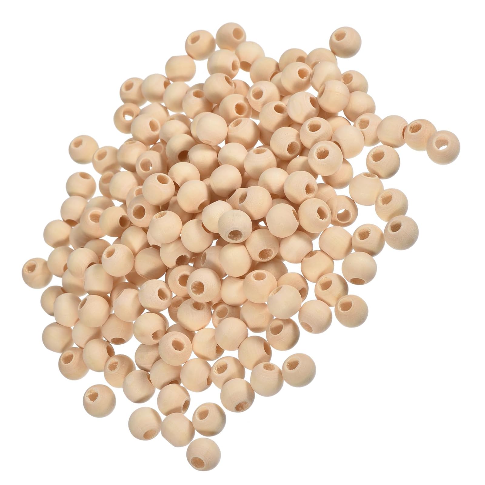 Unifizz 200Pcs 6mm Natural Round Wooden Beads with 2mm Holes, Unfinished Smooth Wood Spacer Beads for DIY Crafts, Jewellery Making, Home Decor & Party Decoration — image 1
