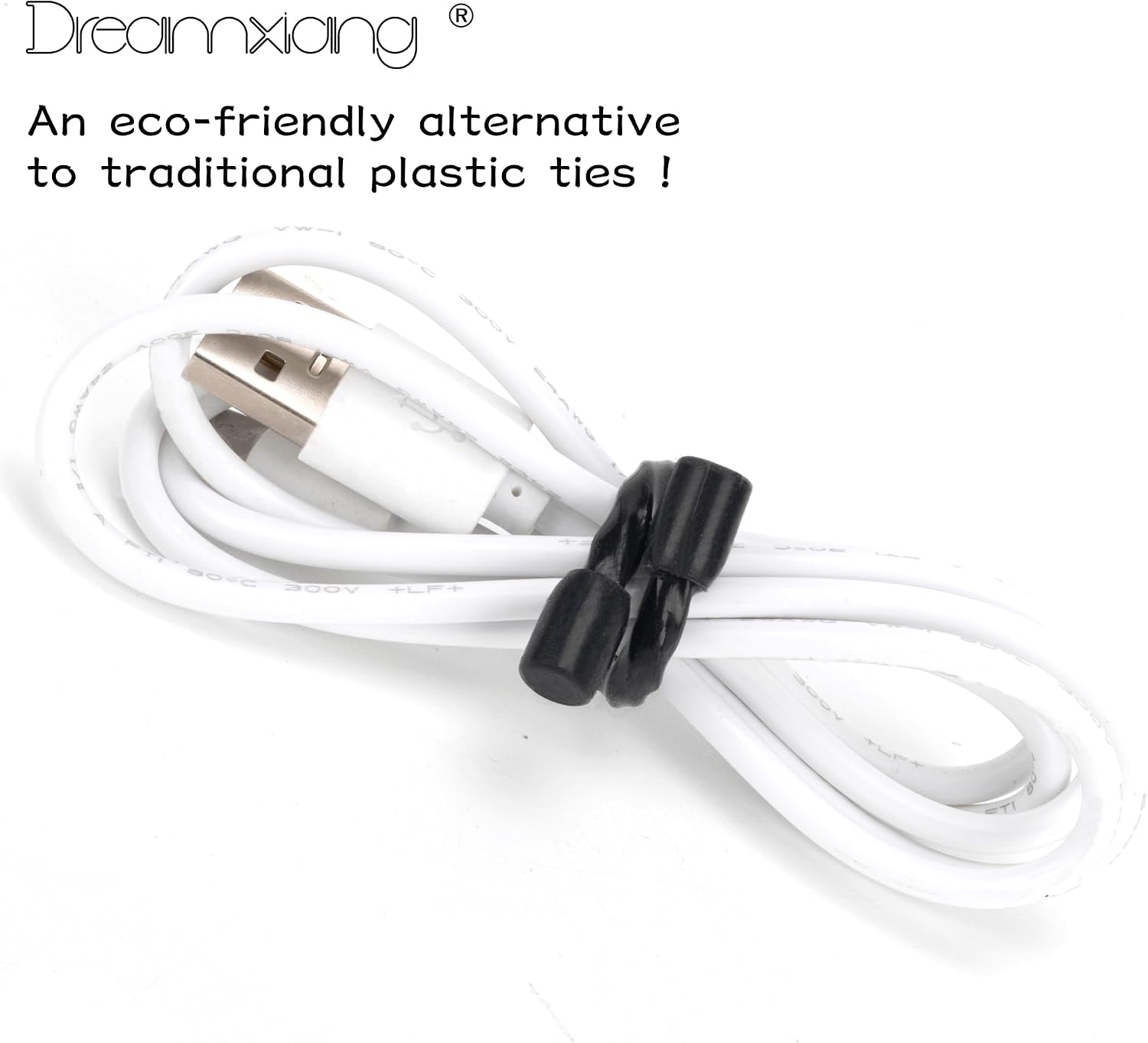 20pcs 3-24In Silicone Cable Ties Reusable Steel-Core Twist Ties Wire Straps image 3