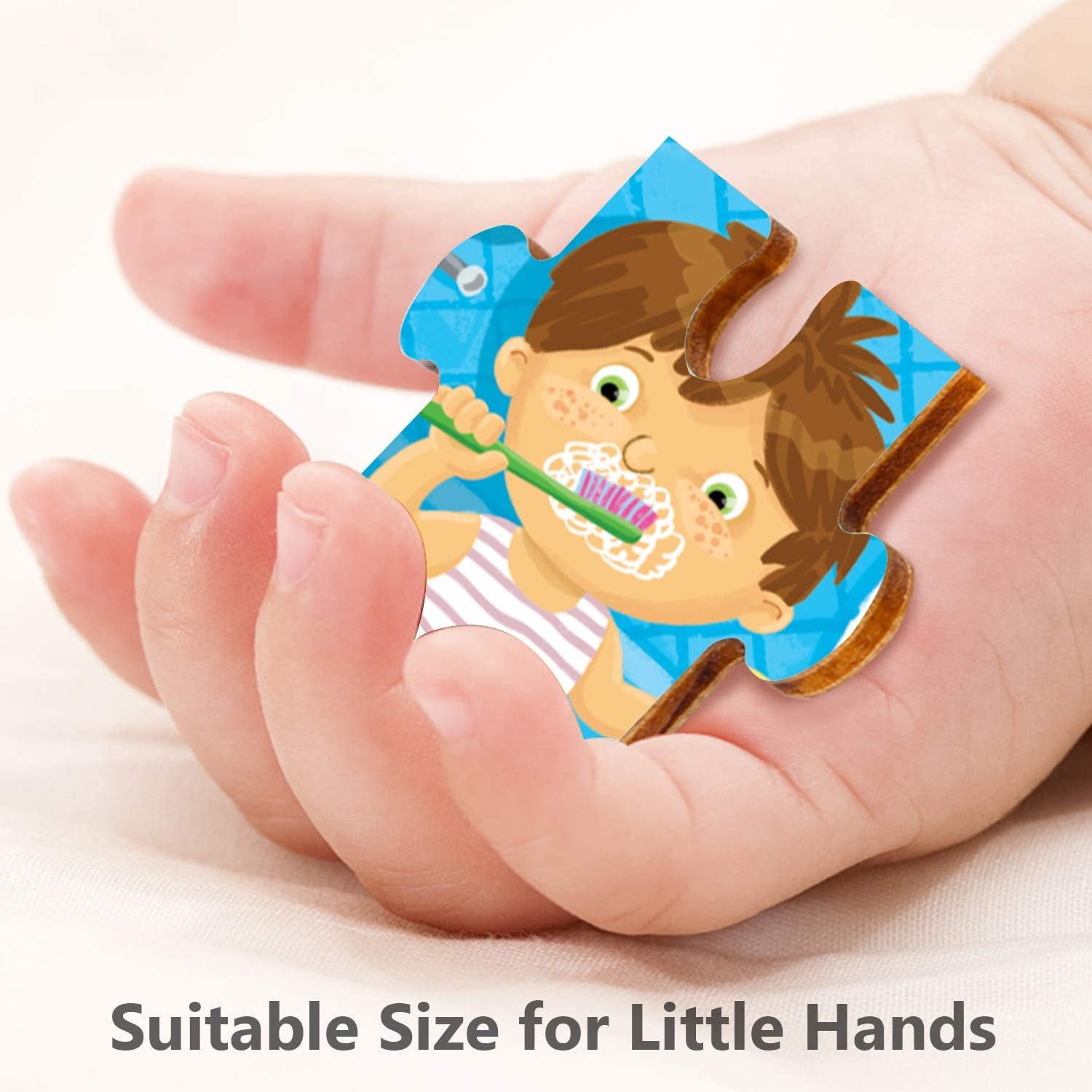 Webby 4 in 1 Everyday Life Wooden Puzzle Toy, 36 Pcs