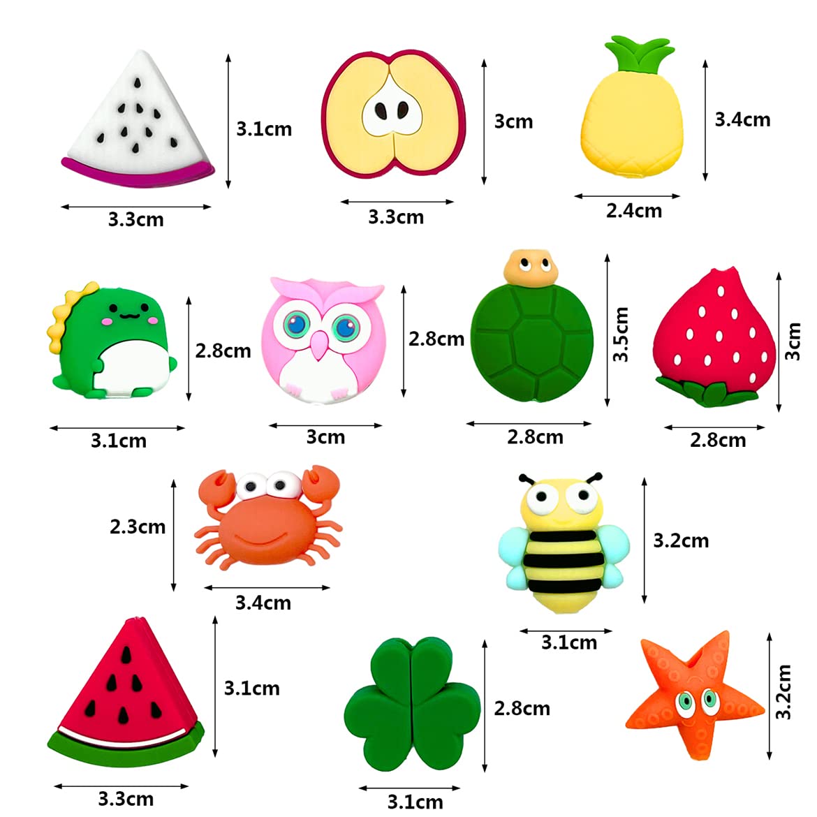 Confezione da 12 protezioni per cavi a forma di frutta, per chomper, masticatori, amici, accessori per cellulare, cavo di ricarica USB