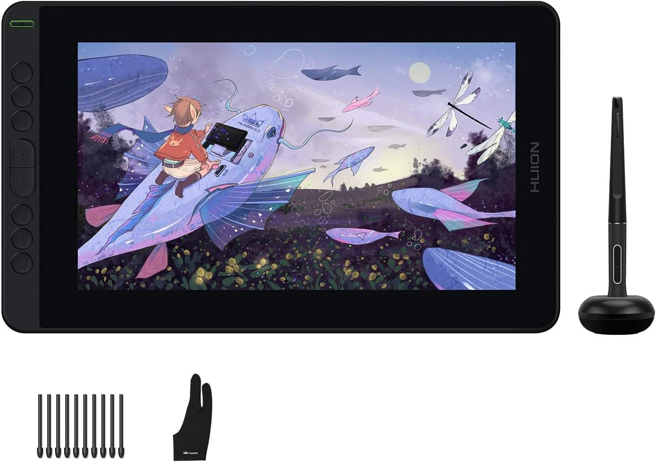 HUION Kamvas 12 Graphic Tablet with Screen, Fully Laminated AG Protection Screen, PW517 with Tilt Function, Ideal for Telework and Online Training, Black