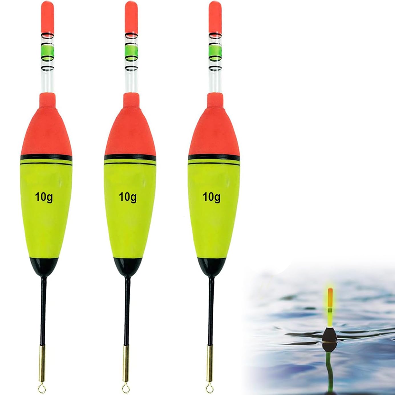 Wxinsheng 3pcs Fishing Bobber Float,10g EVA Foam Floats Fishing Floats,For Perch Carp Bass for Saltwater Freshwater