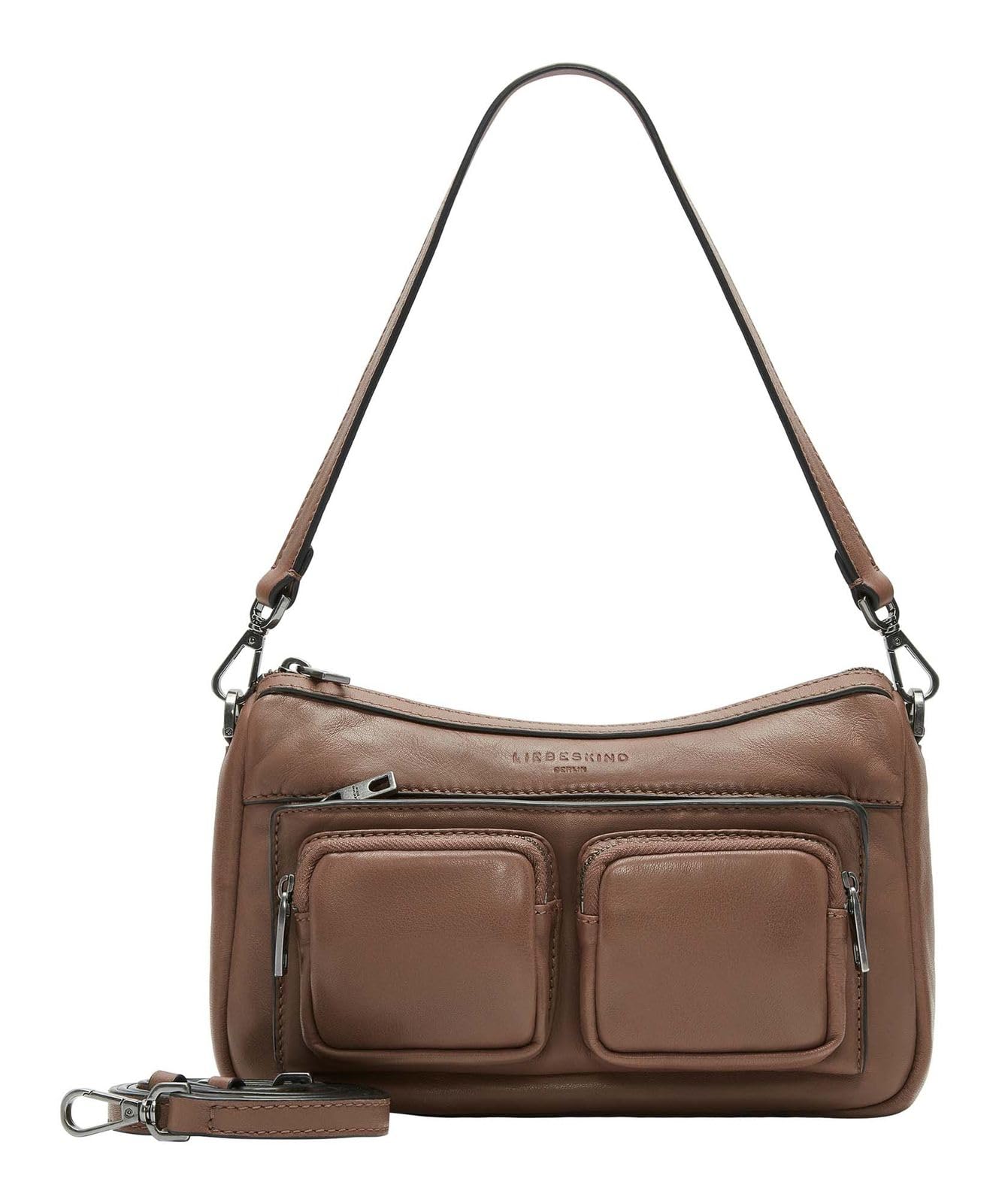 LIEBESKIND BERLIN Leather shoulder bag cross body bag Sheep Natural Maia Crossbody Bag Russet brown