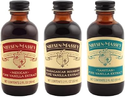 Nielsen-Massey International Pure Vanilla Extract for Baking and Cooking Starter Kit with Mexican, Tahitian and Madagascar...