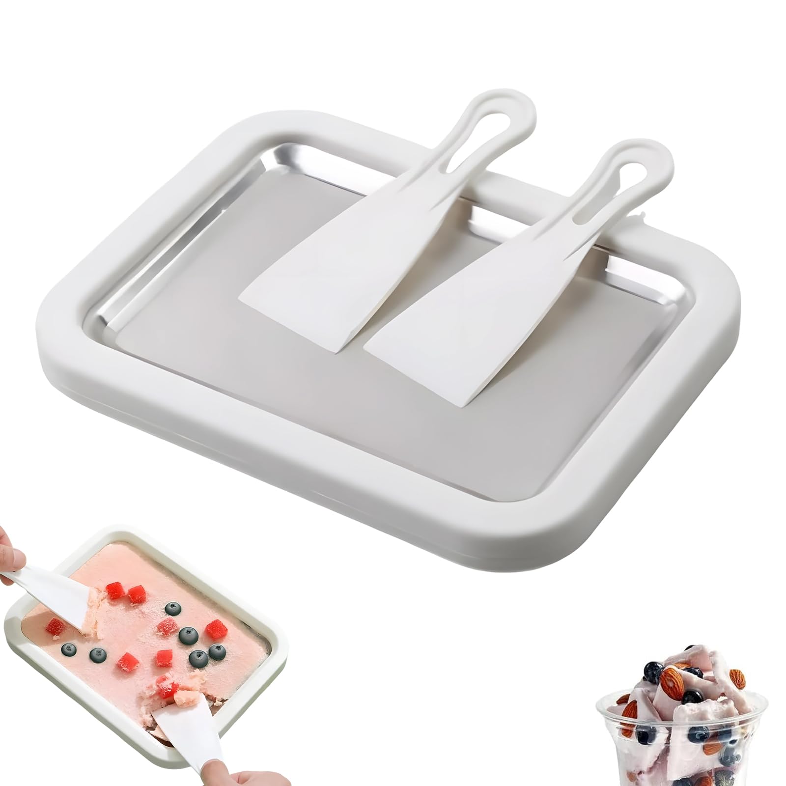 At-Home Rolled Ice Cream Maker Kit 2026 Upgraded Instant Ice Cream Maker DIY Homemade Ice Cream tray with