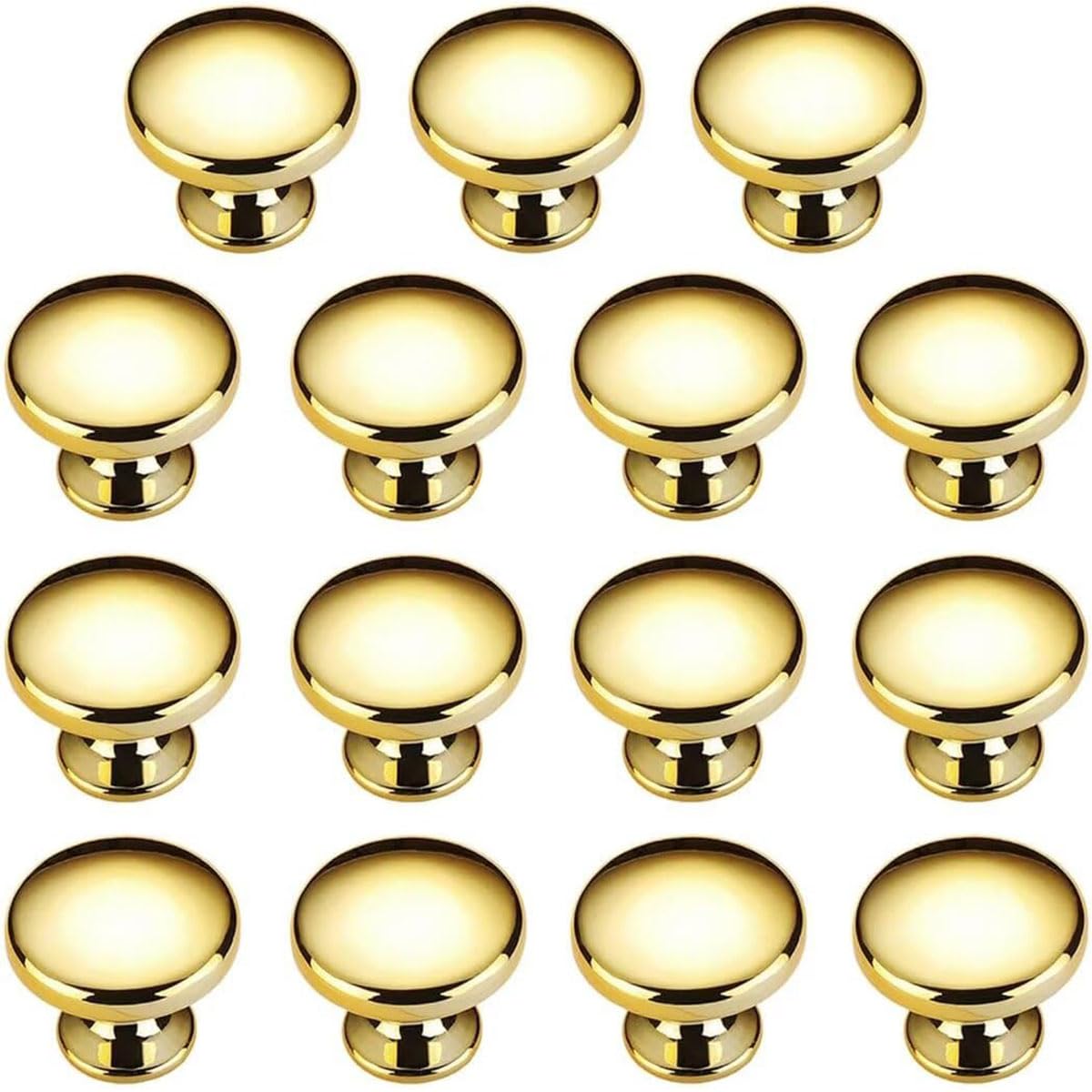Bouton de armoire en nickel brossé doré poignée ronde haut de gamme x15