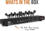 Pyle 19 prises 1U 19" Rackmount PDU centre de distribution d'alimentation, barre de conditionnement, protecteur de surtension 15 Amp, disjoncteur, 4 ports de charge USB multi-appareils, cordon de 15 pi