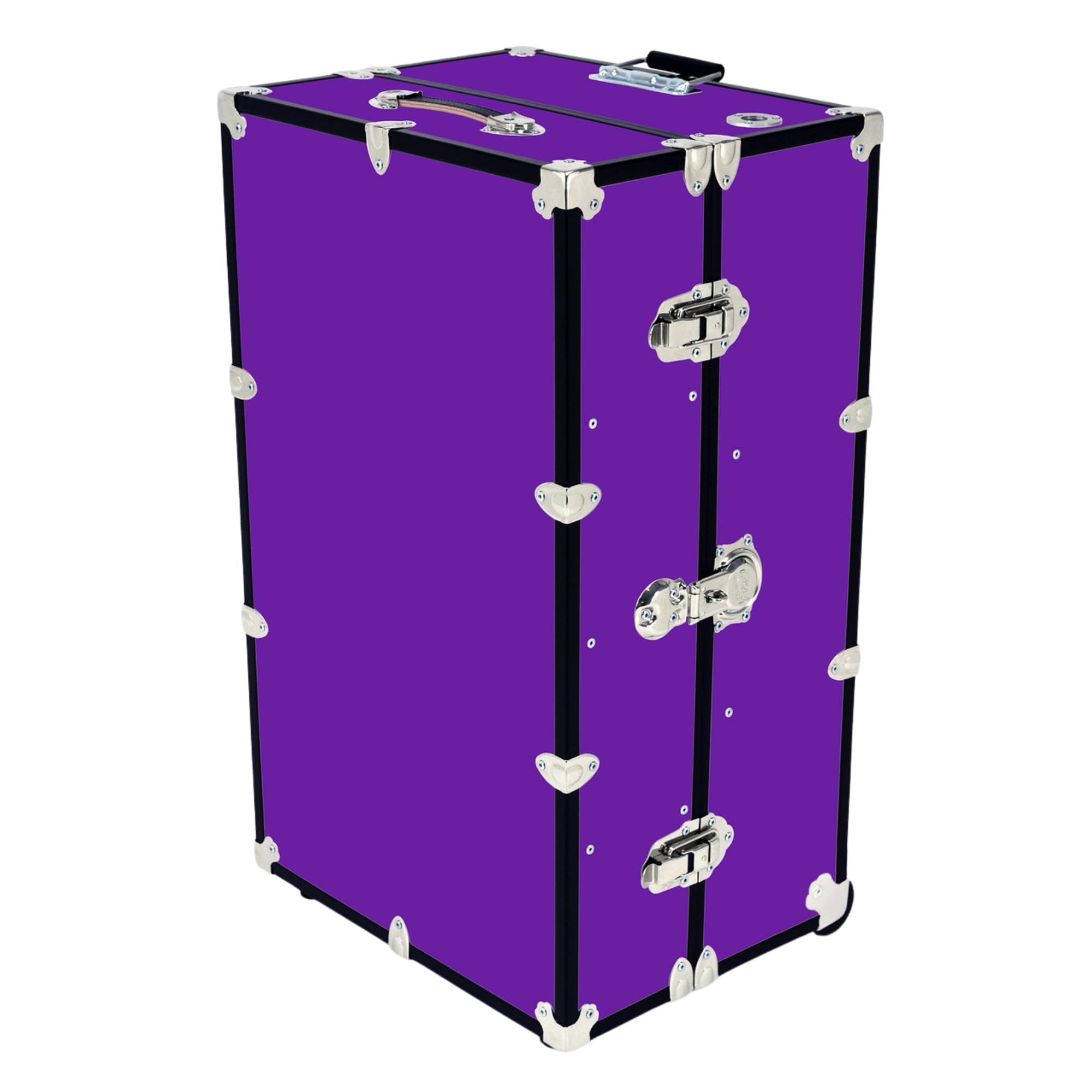 Rhino Trunk & Case Dance Star Wardrobe Trunk with Wheels - Lockable 35”x21”x16” Dance Luggage Bag with Portable Clothes Rack. For Costumes, Competitions, Recitals, or Pageants. Made in the USA