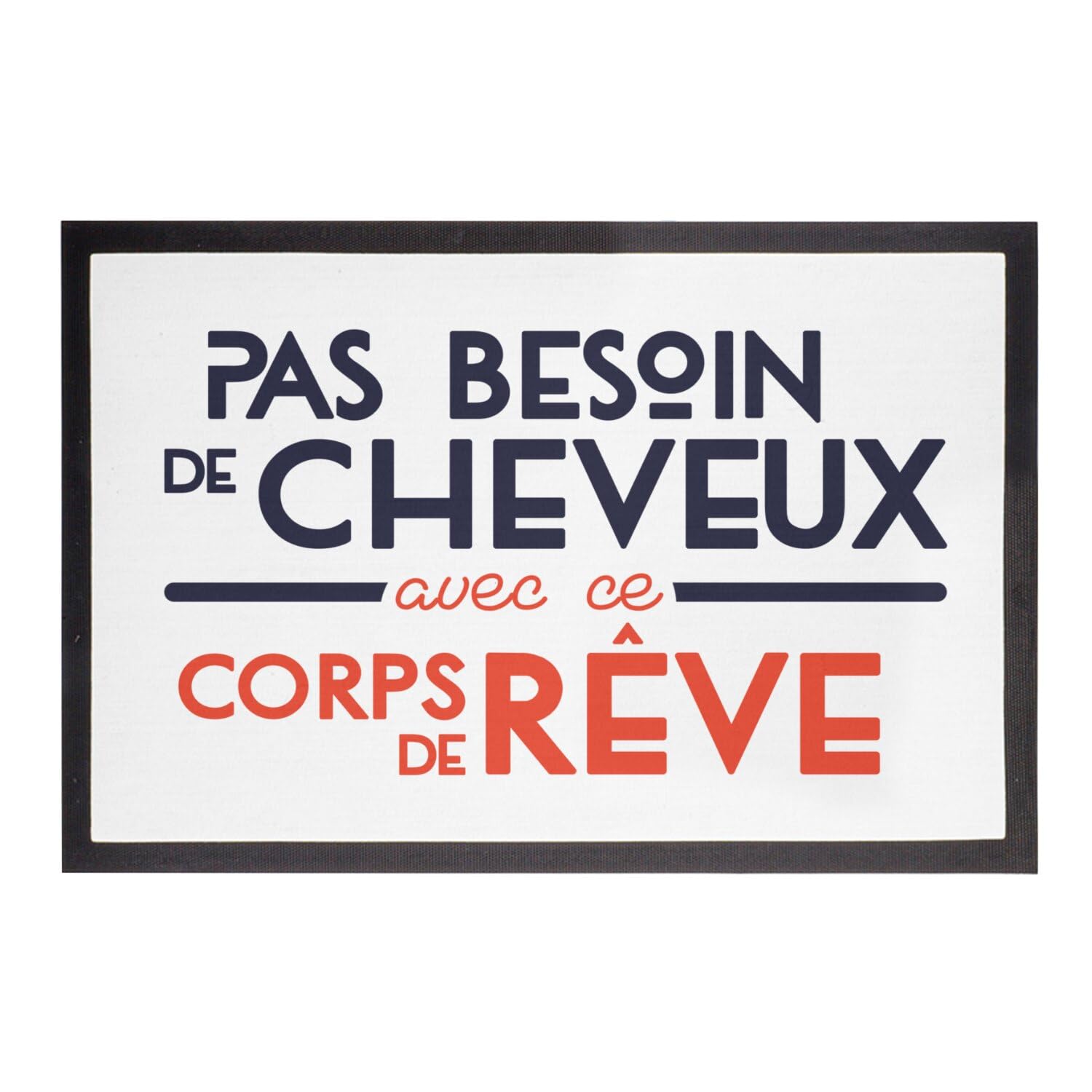 Paillasson Blanc Fabulous Cadeau Crémaillère Amusant 75x50 cm