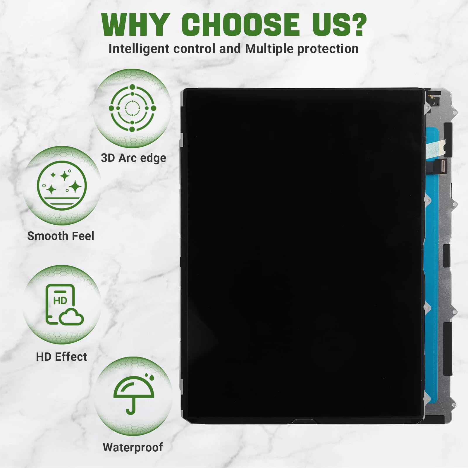 Écran LCD de rechange pour iPad 10 Gen 10,9" 2022 A2696 A2757 A2777 avec kit d'outils de réparation mis à jour - Noir