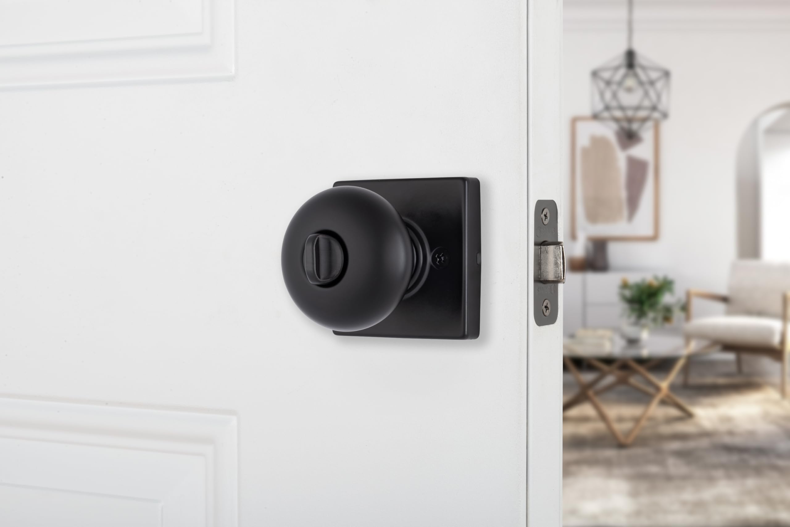 BRINKS Matte Black Passage Knob - Modern Door Handle -15