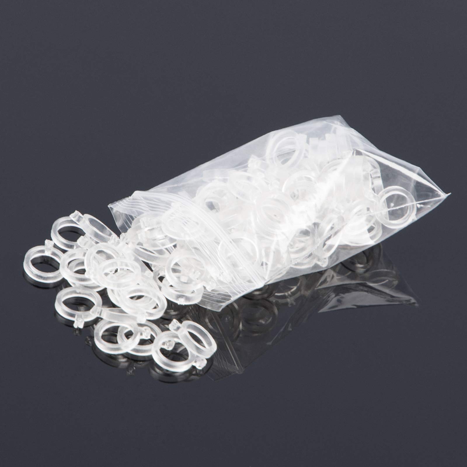 100 elastici trasparenti in plastica per esche in pellet, per 100 elastici trasparenti in plastica per esche in pellet, per
