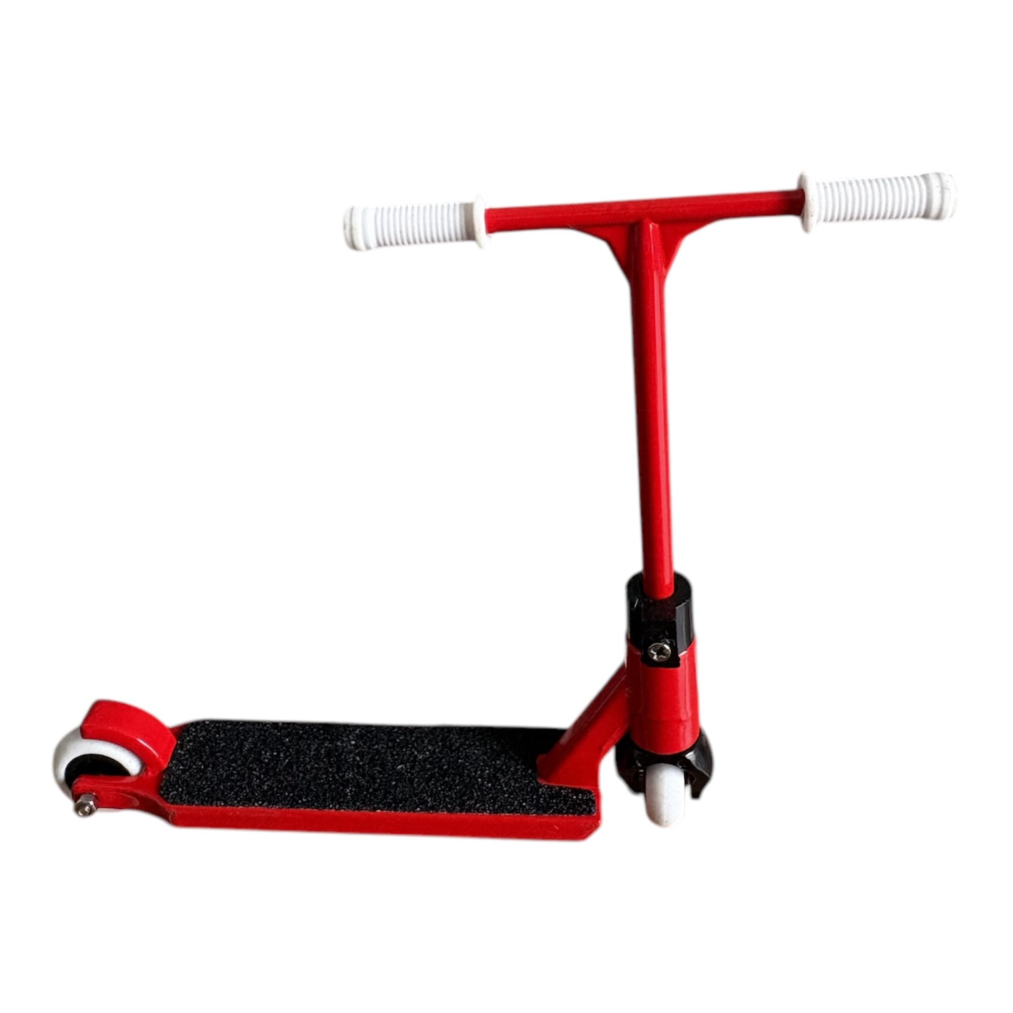 LEEFAI Juego de 2 patinetes Pro Finger Scooter, mini patinete de aleación, rojo y morado, 3.2 x 3 x 2.2 pulgadas, acrobacias de dedo de metal con pantalones de dedo y accesorios de repuesto