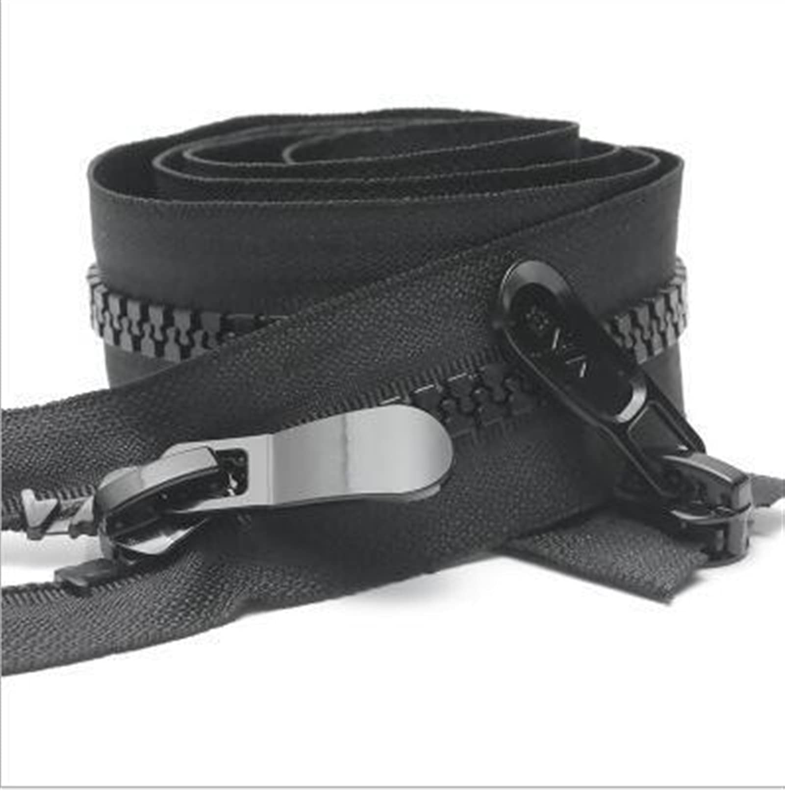 Lnanqing-Chiusure Lampo 8# 10pcs Plastic Resina Zipper Doppio Sliders Down Open End Zippers Accessori per Abbigliamento per Cucire, Multiuso e Durevole
