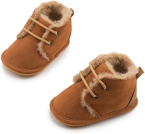 Miniatura 4 de Meckior Botar para aprender a caminar unisex, para niños y niñas, recién nacidos, terciopelo, suela de goma, zapatos antideslizantes