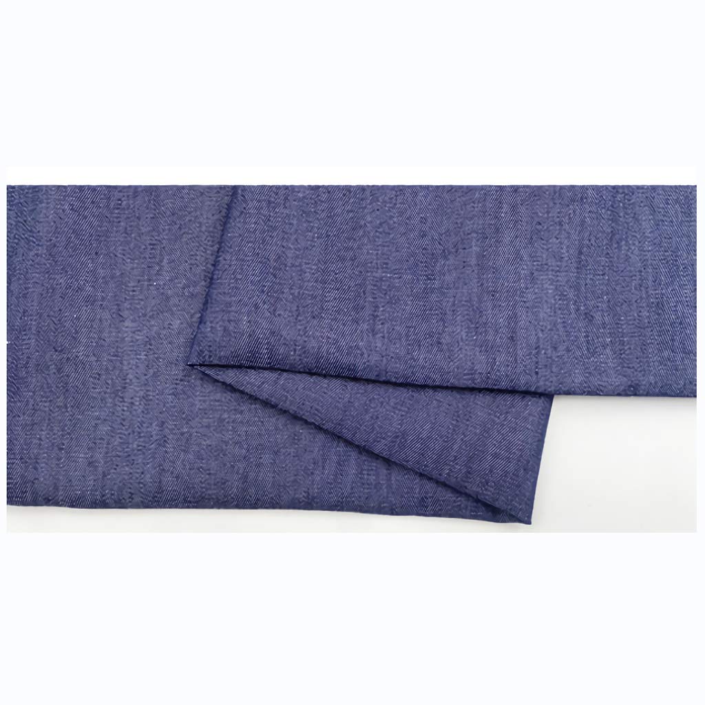 Tkanina dżinsowa prana, Spring and SummerDenim Thin Fabric Pure Cotton Washed Fabric Pants Skirt Soft Clothing Half a Meter Sale(Dark Blue)