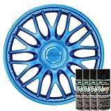 KandyDip® Sprühfolie DEEP Metal Blue Flüssiggummi Felgenfolie Spraydosen Sets+2K, (1x Effekt, Matt)