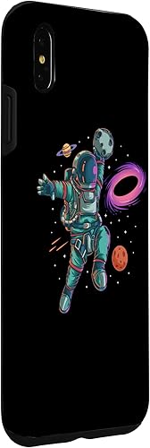 Vista 18 de iPhone 7 Plus/8 Plus astronauta baloncesto Dunk Planet Blackhole Moon Landing estuche de regalo