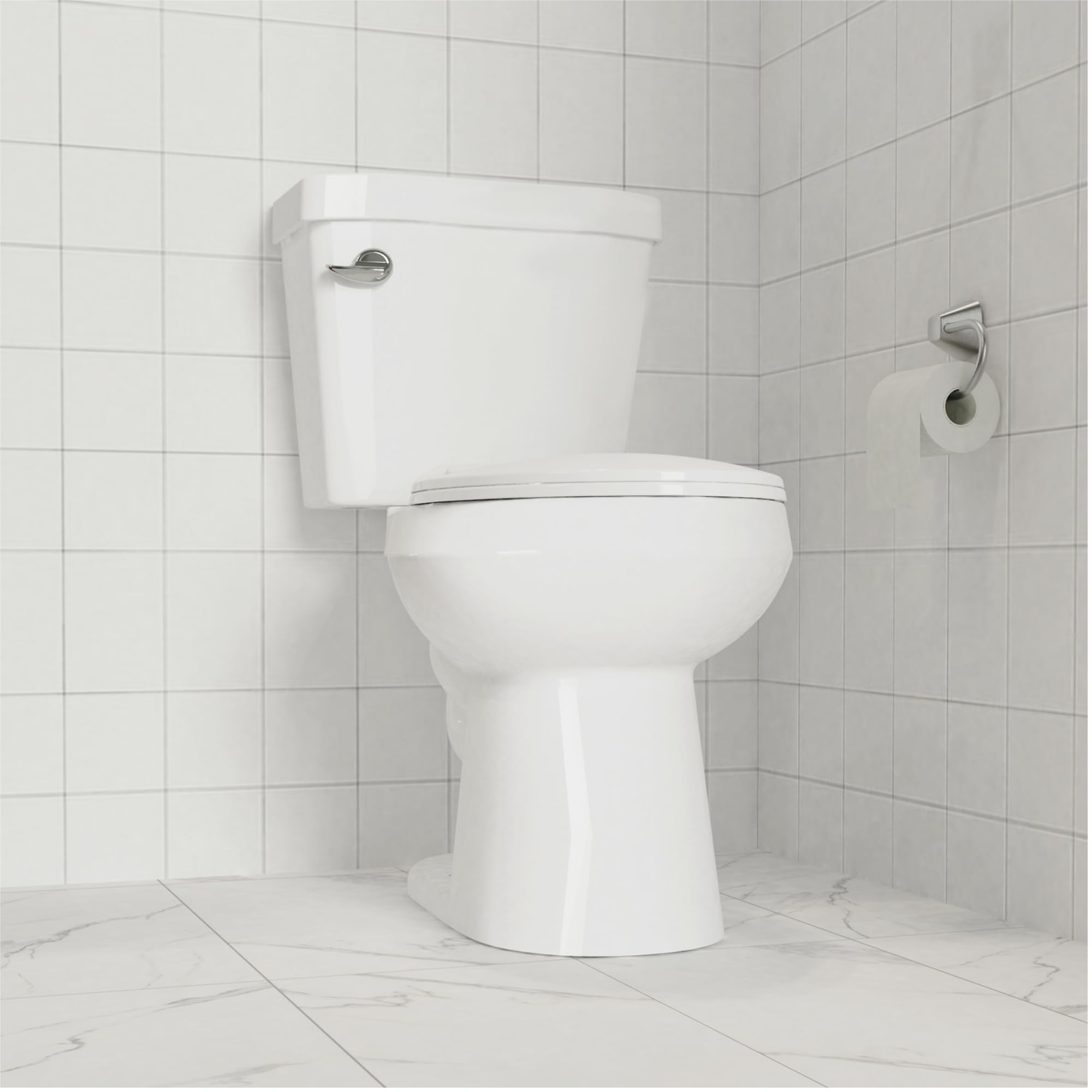 White Elongated Toilet Seat – Slow Close, Stain-resistant, Quick-release Hinges, Child Seat Built-in, Fits Most Bowls