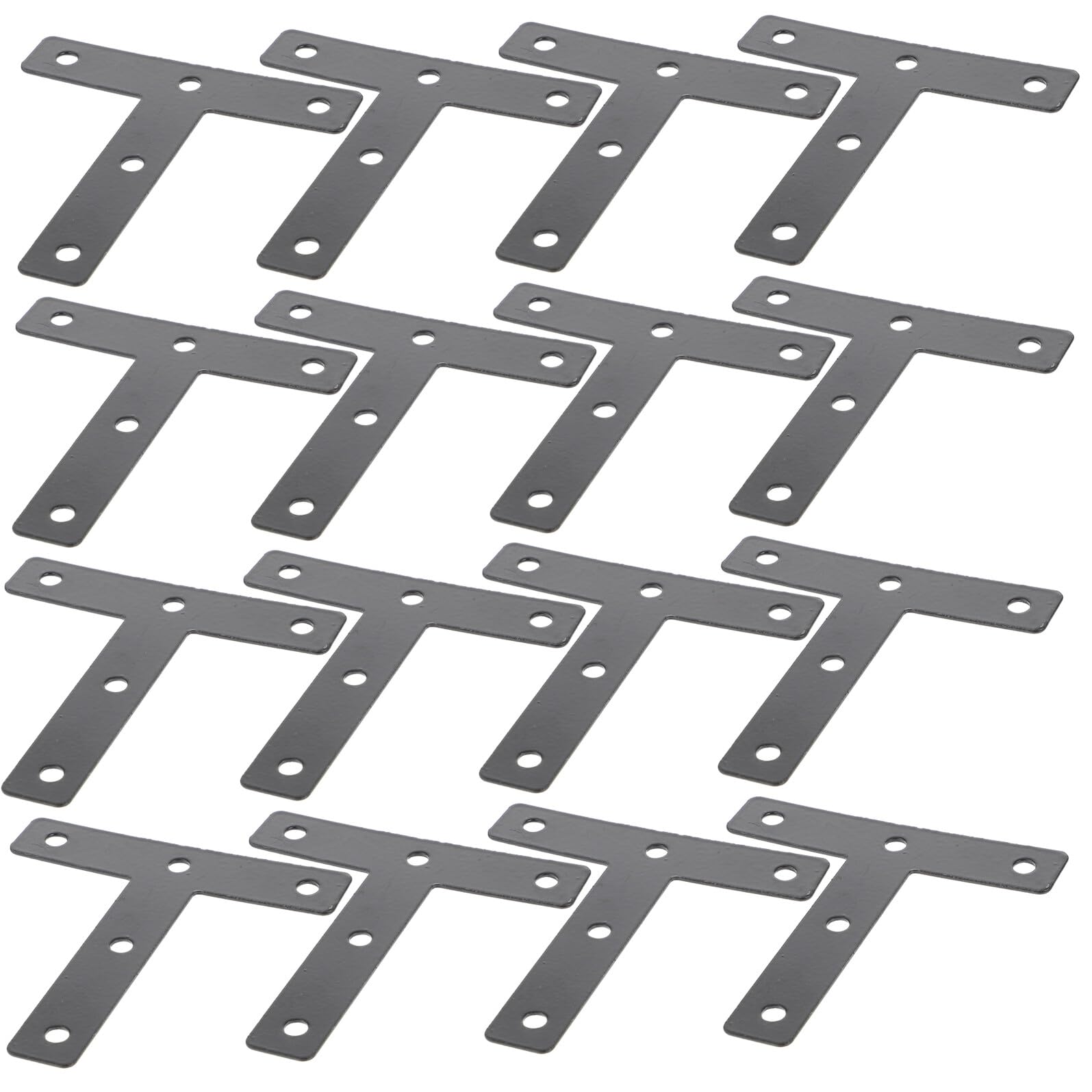 Supports plats en T noirs COLLBATH pour étagères et mobilier en bois industriel chic