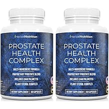 Prostate Health Supplement for Men A Complex with Saw Palmetto Multi-Ingredient Formula, 30 Synergistic Vitamins & Herbs to Support Prostate and Urinary Tract Health, Two Bottle Pack 40 Day Supply!