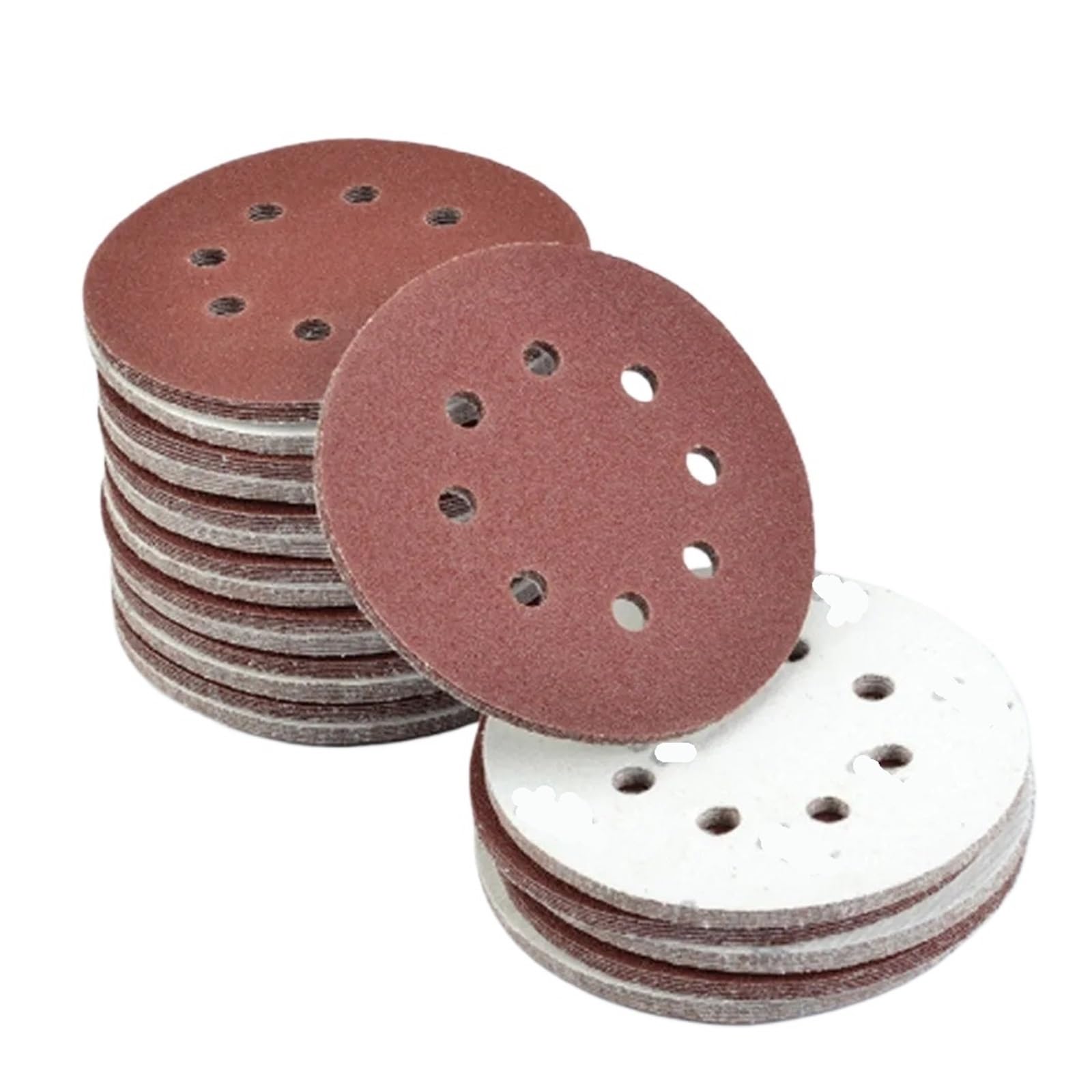 20 Pezzi di Carta vetrata Rotonda da 5 Pollici 125 mm, 8 Fori, Dischi abrasivi, Fogli lucidante, Grana 40-2000(2000)