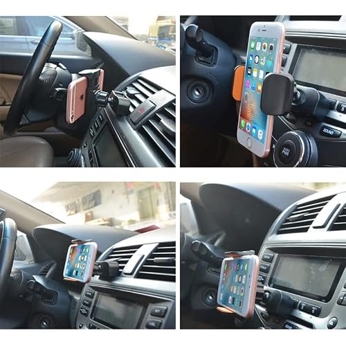 Wkeaikeqing Universal Cellphone Car Holder Air Vent Outlet Cd Slot Clip For Mobile Cell Phone Stand Abs Mount Support Interior Accessories #TOP6