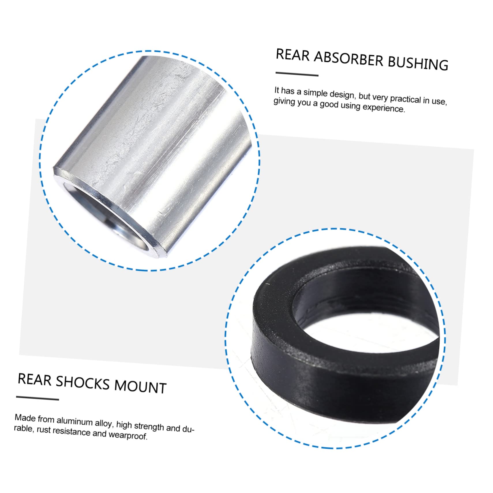 Totority Mountain Bike Rear Shocks Mount Kit 2pcs Shocks Absorber Bushing Hardwares for Bike