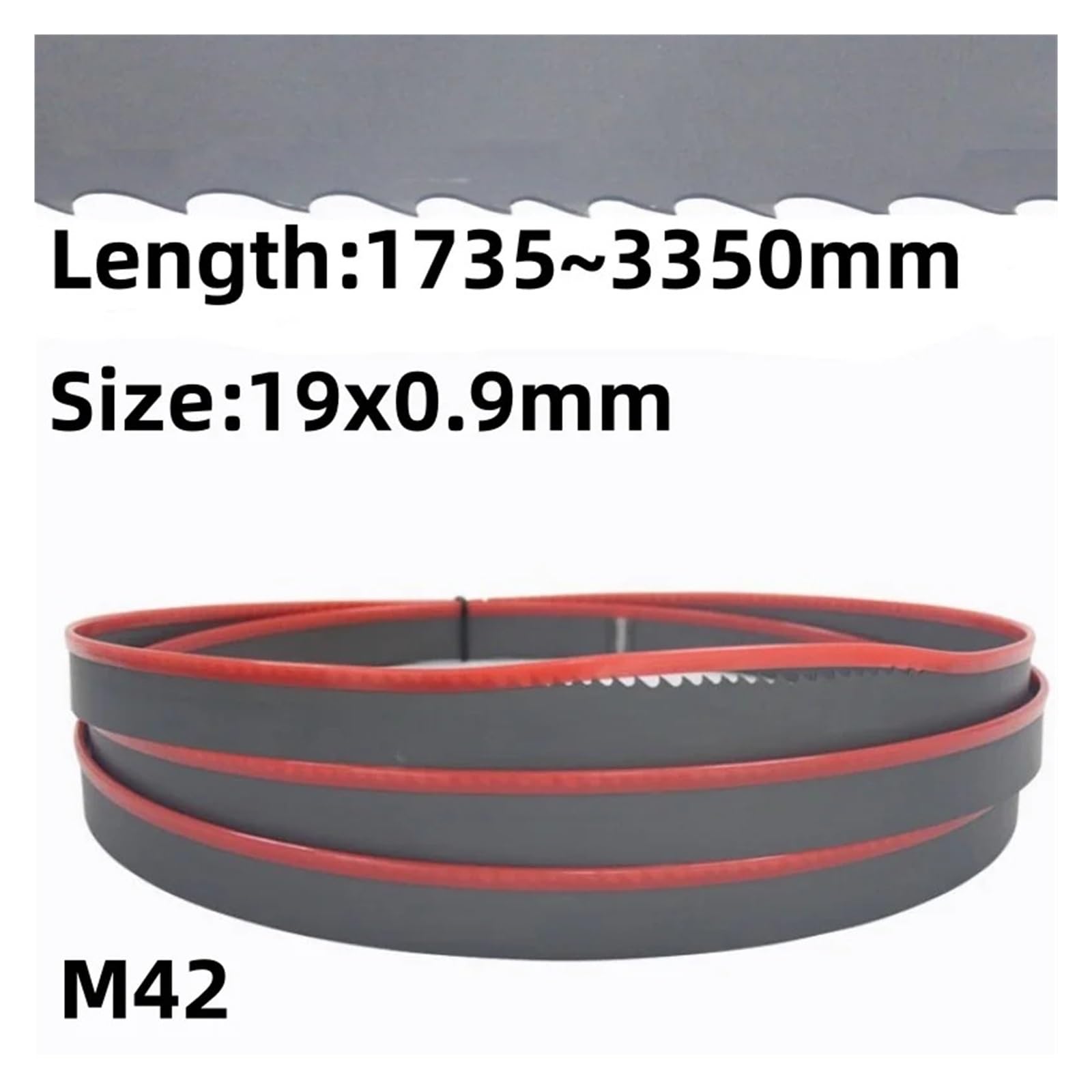 1 szt. 1735 2160 2240 2360 2460 2560 mm 5-8Tpi, 8-12Tpi" M42 bimetaliczne brzeszczoty do pił taśmowych. 19mm metalowa piła taśmowa. 10" 12" 14" 16" brzeszczoty bimetaliczne(5-8Tpi,Length 2720mm)