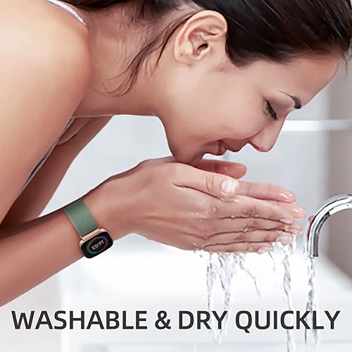 Miniatura 5 de Witzon Compatible con correas Fitbit Versa 2 para mujeres y hombres, correa deportiva Versa 2 Solo Loop suave y transpirable, accesorios de repuesto