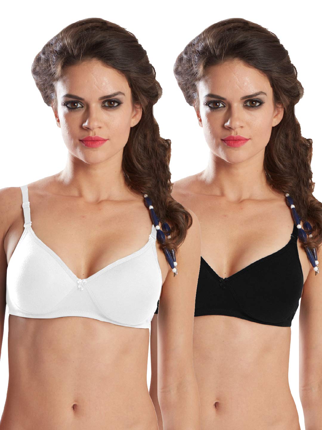 sonari 0026 Women's Heavily Padded T Shirt Bra | Seamless, Wire Free, Perfect Design for Low Neckline Outfits | Skin Friendly Polyster Used for All Day Comfort (Pack of 2)-picture-39