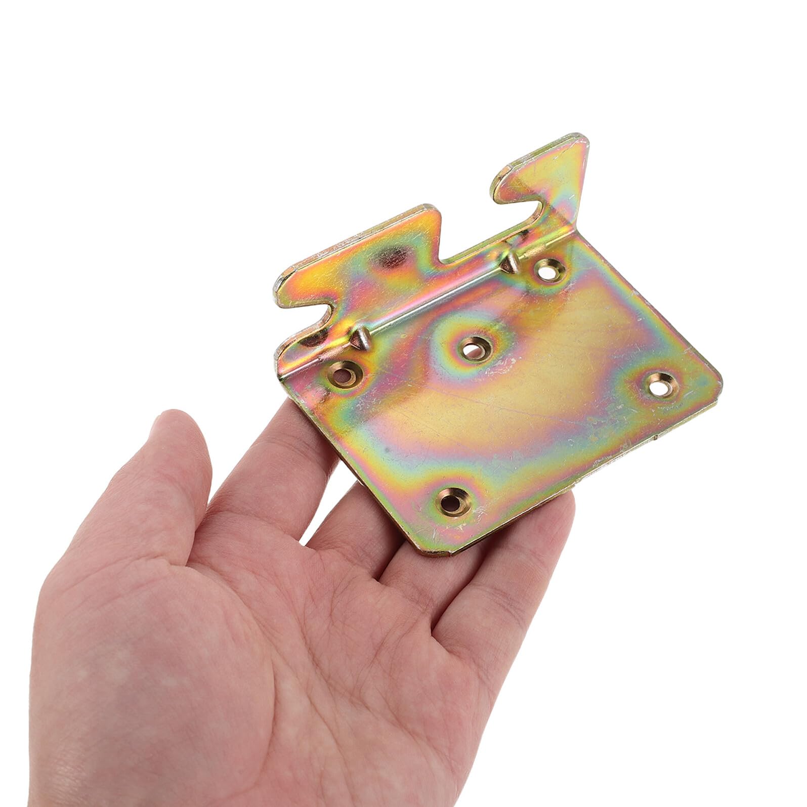 Set 8 Pezzi Staffe per Sponde del Letto in Metallo Spesso 2.0mm Connettori e Piastre di Aggancio per Telaio Letto in Legno Ferramenta Resistente per Mobili e Assemblaggio