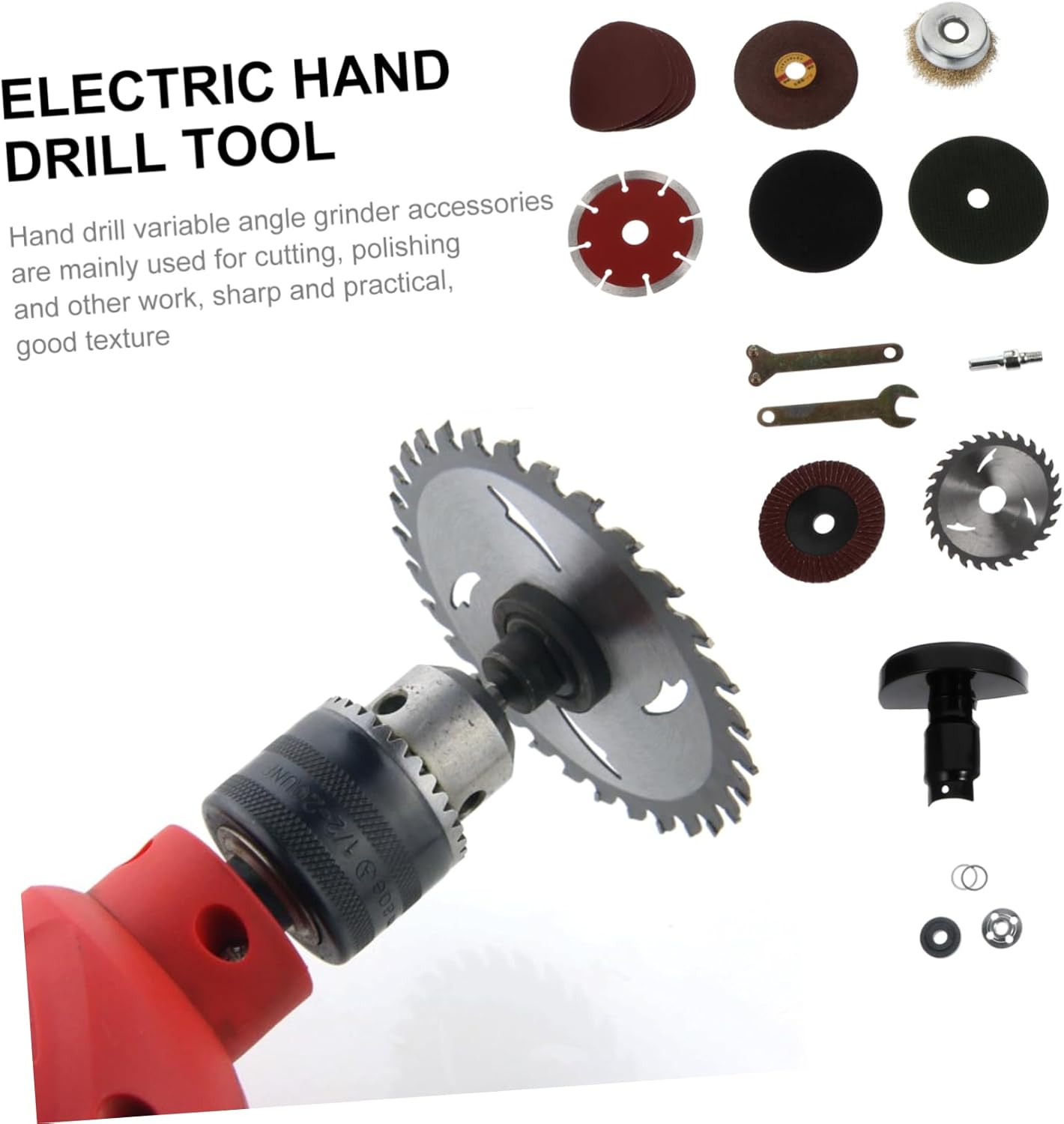 Holibanna 1Set Electric Drill Angle Grinding Accessory Kit with Includes Cutting Rod Polishing Discs and Brushes for Repair and Surface Treatment