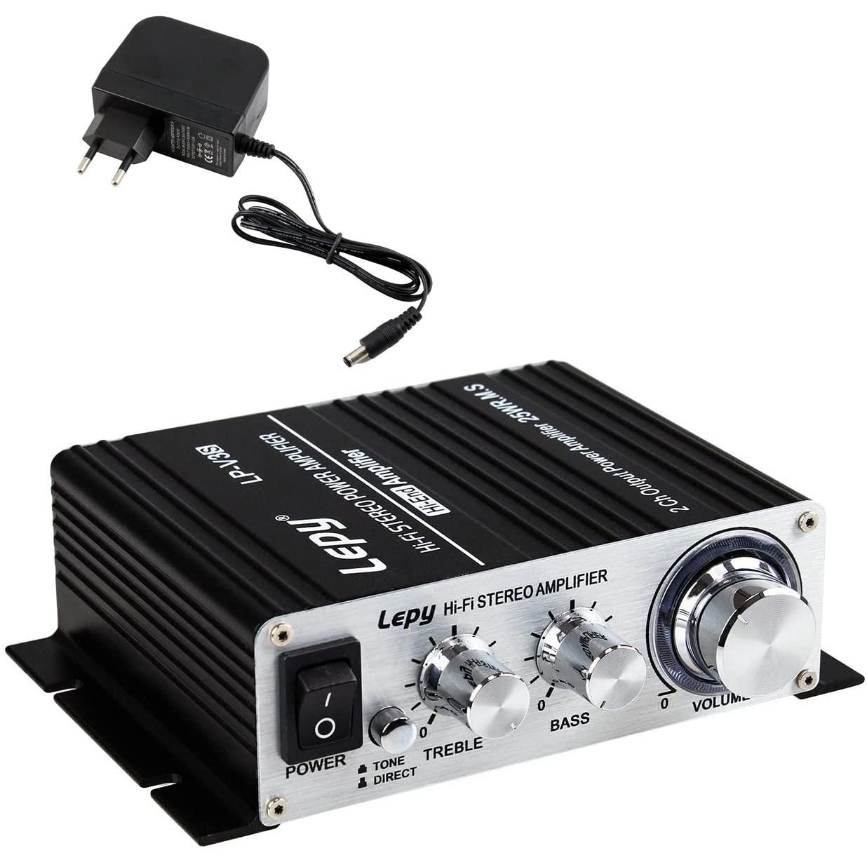 Amplificador de Potencia Estéreo LP-V3S 2 Ch 25W Altavoz 3.5mm Audio Entrada MP3 3.5mm Fuente 3A Computadora