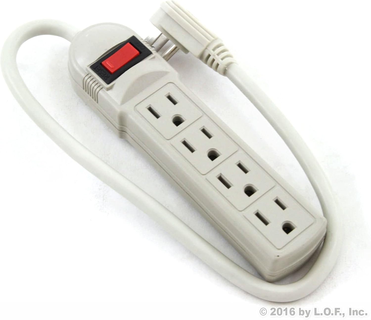 24 Power Strip 1.4ft 14/3 AWG UL Listed 4 Grounded Outlet