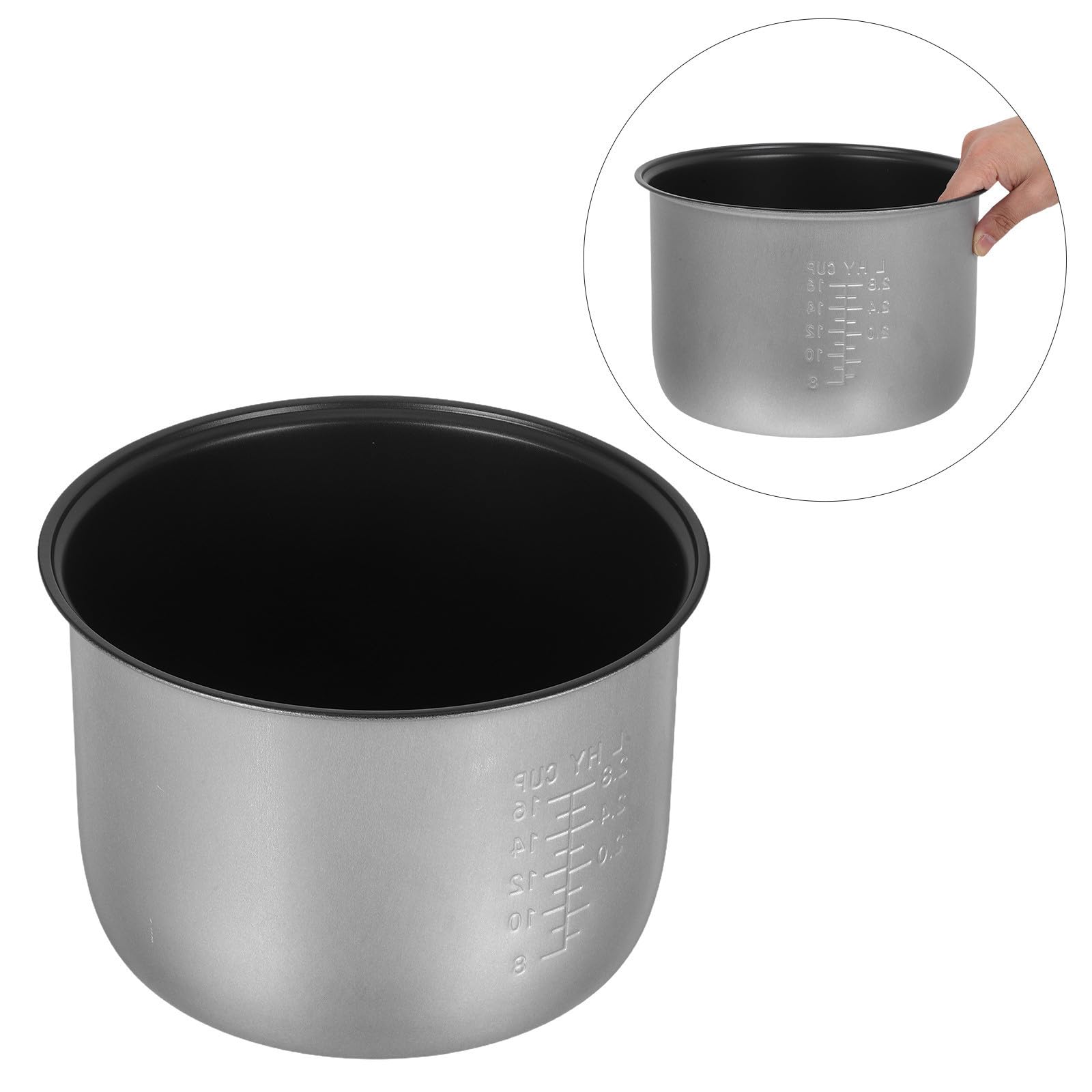Antihaftbeschichteter Reiskocher Innentopf 6l Aluminium Ersatz Innenschüssel Allgemein Kompatibel für Reiskocher mit Großer Kapazität und Kratzfester Beschichtung